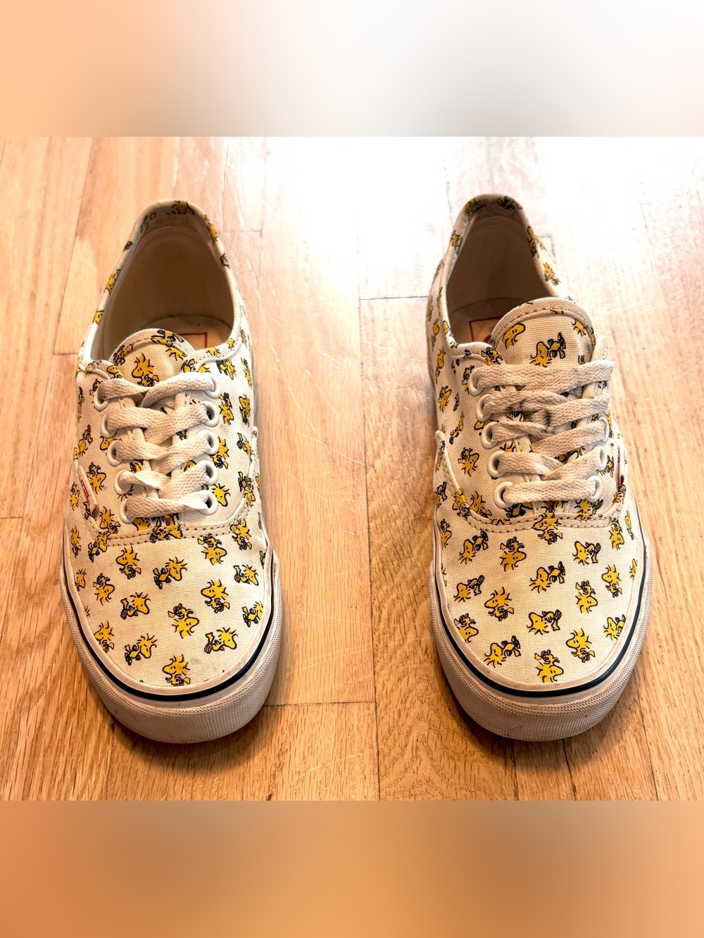 Vans x Peanuts 2017 Woodstock Authentic White Yellow Sneakers Women’s 8 Men’s 6 - Picture 4 of 14